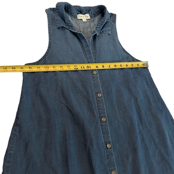 Cloth & Stone Blue Tencel Sleeveless Dress Size Medium - Picture 9 of 17